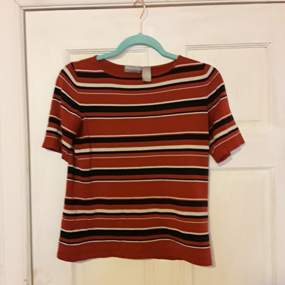Liz Claiborne striped tee M